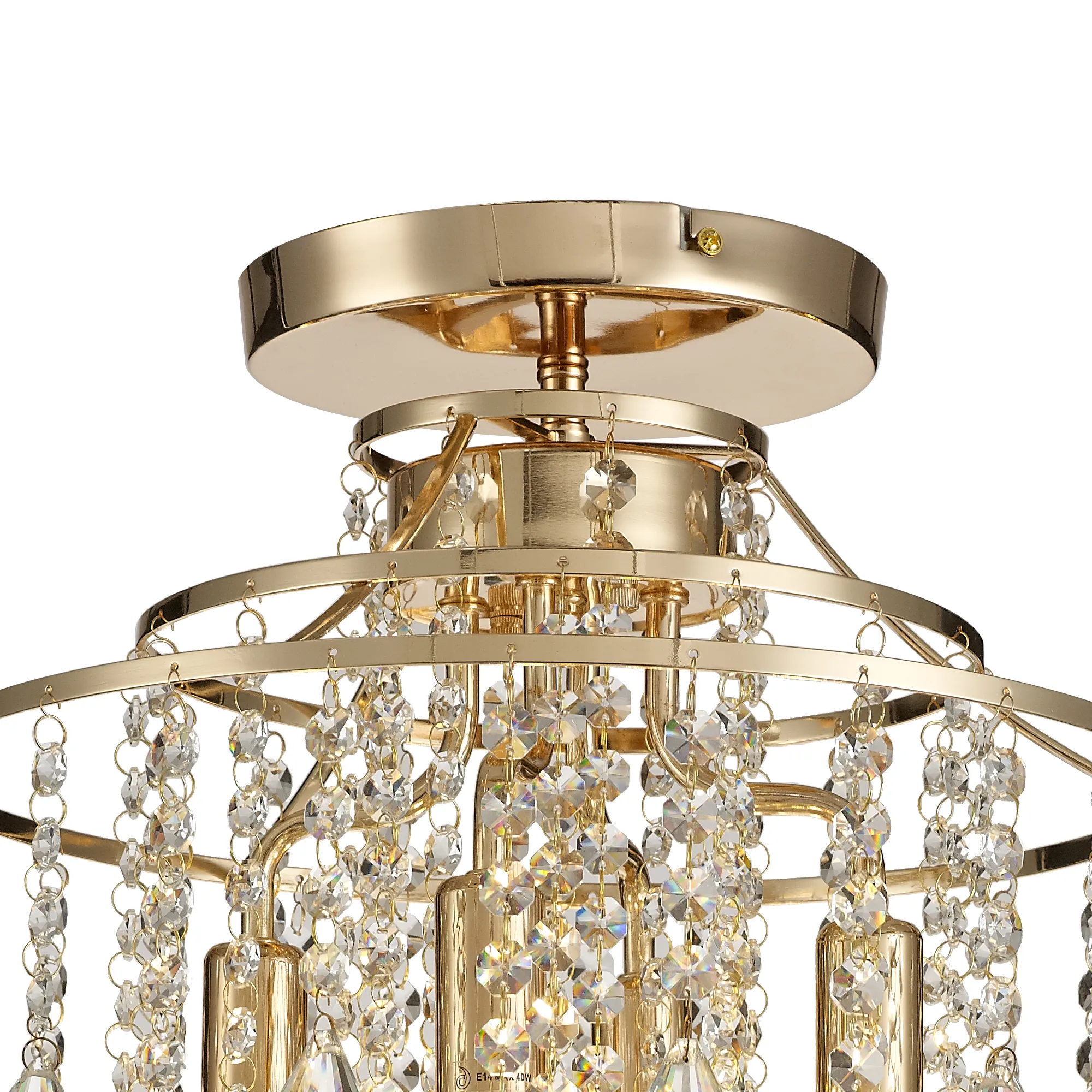 Inina Crystal Ceiling 4 Light French Gold IL32770  Diyas Inina French Gold